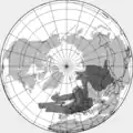Approximate depiction of the ash cloud at 18:00 UTC on 17 April 2010.