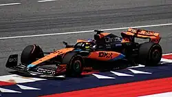 Piastri driving the McLaren MCL60 at the 2023 Austrian Grand Prix