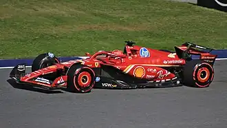 Charles Leclerc driving the Ferrari SF-24 at the 2024 Austrian Grand Prix