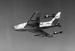 US FJ-4 Fury with retracted towing targets