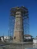 The reconstructed lighthouse, nearing completion
