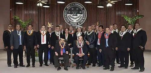 Group photo of the delegates to the 4th FSM Constitutional Convention