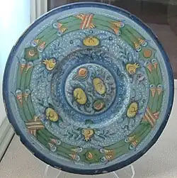 Plate glazed in the "Cap" style