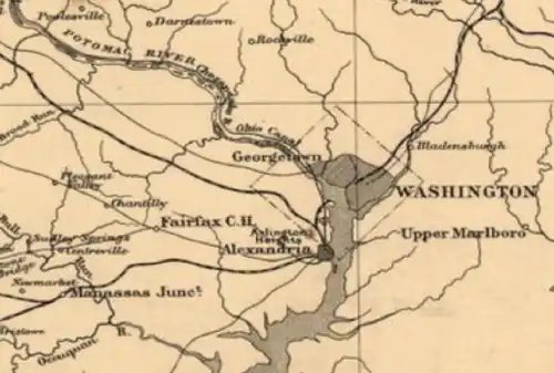 old map of DC area