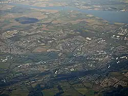 Falkirk and Stenhousemuir, as seen from above