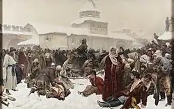 Klavdy Lebedev, The Fall of Novgorod, 1891