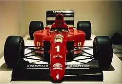 Alain Prost's Ferrari 641 from the 1990 season in display