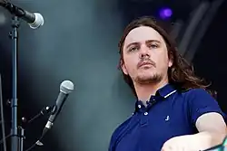 Flavien Berger performing at the Vieilles Charrues Festival in 2016.