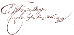 Signature of Diego de Vargas