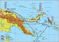 Image 45Australian and Japanese Army forces in New Guinea and the Solomon Islands in late 1944 (from Australia in World War II)