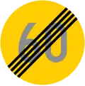 End of speed limit (formerly used )