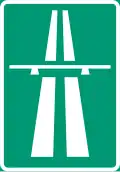 Highway road sign of Finland