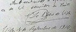 Josep Torras i Bages's signature