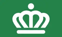 One of the two versions of the flag of Charlotte, commonly used as a civil flag.