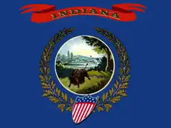 Flag of Indiana, (1885 – May 17, 1901)