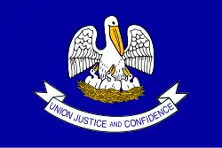 Flag of Louisiana before first standardization, (July 1, 1912 – May 7, 2006)