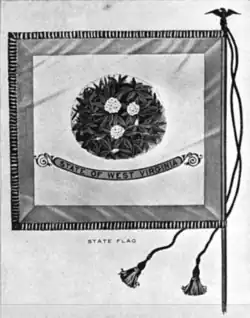 Flag of West Virginia, (reverse, 1907 – March 7, 1929)