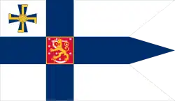 Flag of the president of Finland, with the Cross of Liberty in the canton (1978)