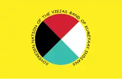 Flag of Viejas Group of Capitan Grande Band of Mission Indians