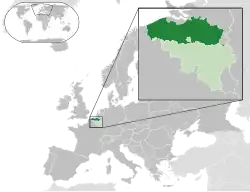 Location of Flemish Region