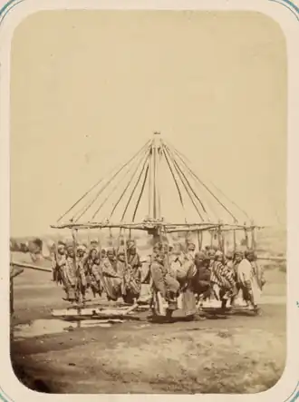 Children celebrating Navruz in Samarkand in 19th-century Russian Turkestan