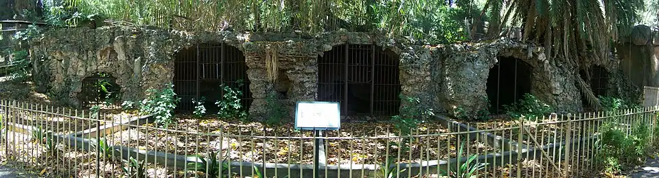 The zoo's former Bear Caves; a bygone era of the zoo, are kept as historical reminder of vast animal care improvements