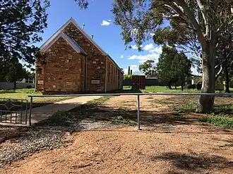 Front of a former church building