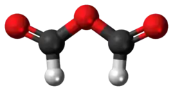 Ball-and-stick model of the formic anhydride molecule