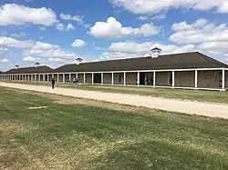 Enlisted Men's Barracks 1 and 2, taking up the central third of the picture
