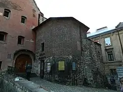 Fragment of the tower of the Stonemasons, Tesemakers and Lathes