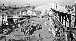 Image 8This large stage at the Fox Studio on North Western Avenue was used as the men's dressing room when more than 2,000 people were needed for the Jerusalem street scenes in Theda Bara's Salomé (1918) (from Fox Film)