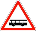 Buses crossing ahead