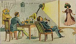 Image 55Artist's conception: 21st-century videotelephony imagined in the early 20th century (1910) (from History of videotelephony)