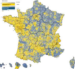 Results of the second round by municipality
