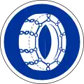 Snow chains compulsory