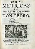 The 1665 Obras Métricas, by Francisco Manuel de Mello