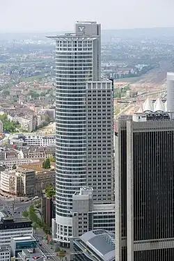 Westend Tower in Frankfurt, the building E-Tower was inspired in.