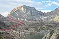 Southwest Buttress route to Fremont Peak (Wyoming) summit.