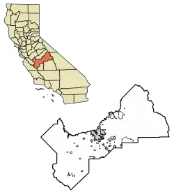 Location of Fort Washington in Fresno County, California.