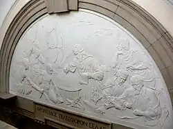 Frieze by the Grand Staircase in the Main Building of Cardiff University. Photograph shown courtesy Jessica Kelly.
