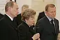 Vladimir Putin, Naina Yeltsina and Leonid Kuchma