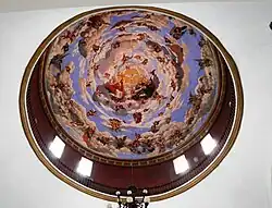 Image of the Holy Trinity in glory, painted on the interior of the basilica dome