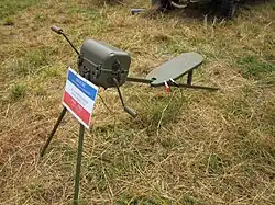 "Gégène", a device used by the French forces to generate electricity; electrodes would then be attached to the victim's body parts for electric torture.