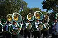 Sousaphones marching in the 2008 Homecoming Parade