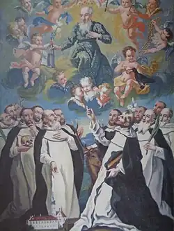 Saint Jerome and the Paulines painted by Gabriel Thaller in the St. Jerome Church in Štrigova, Međimurje Cou''nty, northern Croatia (18th century)