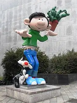 Gaston Lagaffe monument in Brussels