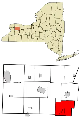 Location in Genesee County and the state of New York