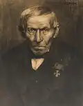 Gentleman with medal, Charcoal, 1908, ca. 52x40 cm