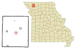 Location of Darlington, Missouri