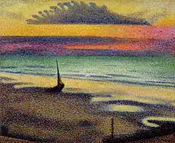 Georges Lemmen, The Beach at Heist), 1891, oil on panel, 37.5 x 45.7 cm, Musée d'Orsay, Paris